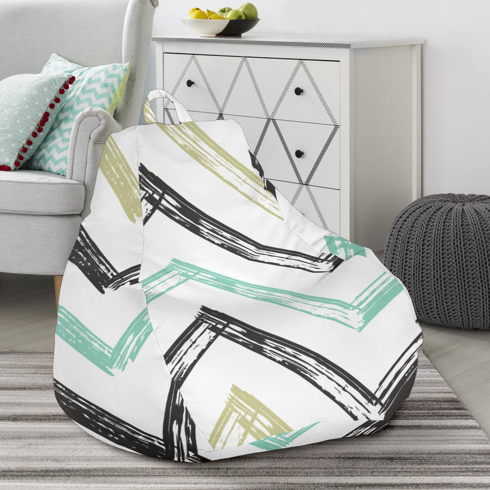 Zigzag  Chevron Paint Pattern Bean Bag Cover
