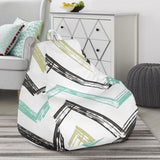 Zigzag  Chevron Paint Pattern Bean Bag Cover