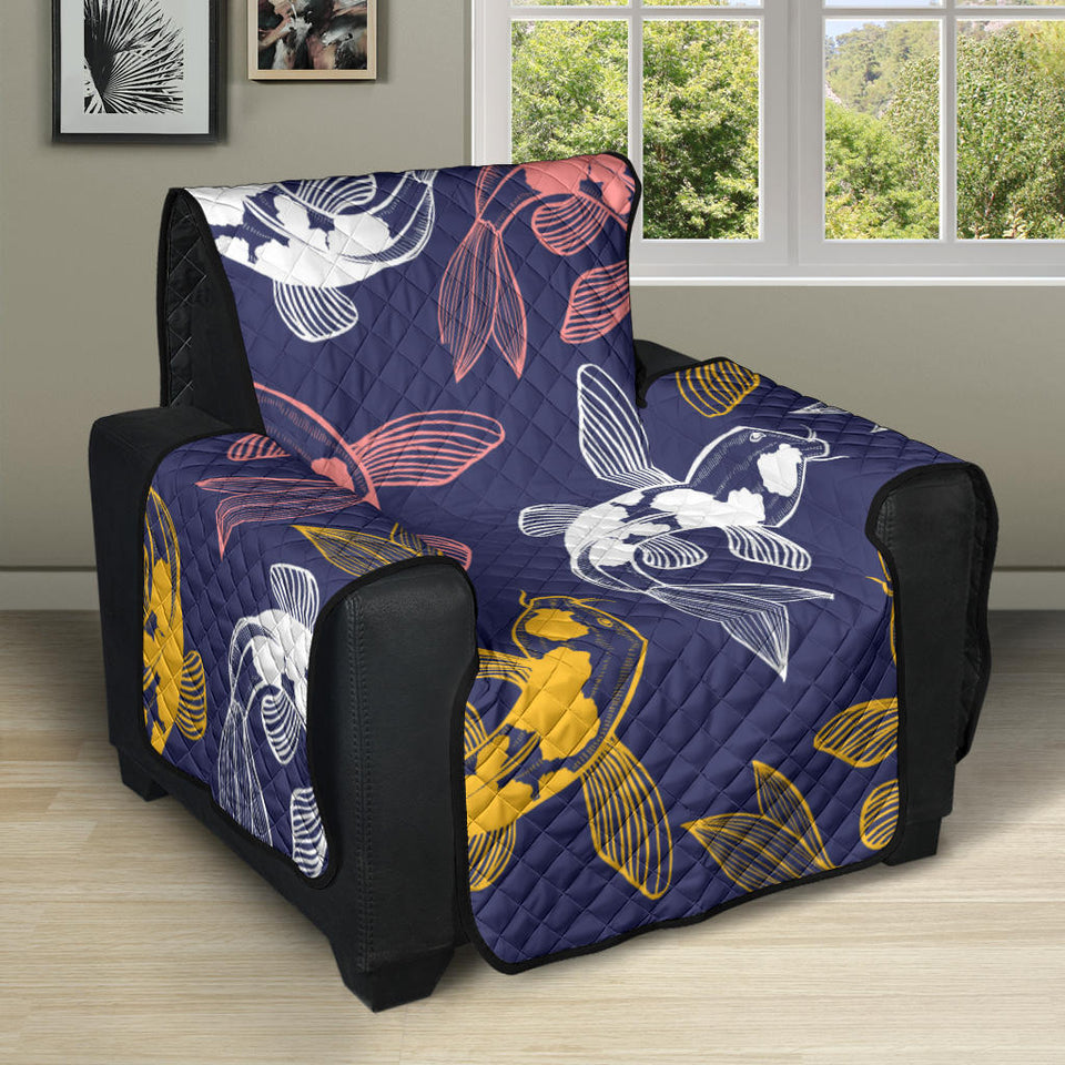 Koi Fish Carp Fish pattern Recliner Cover Protector