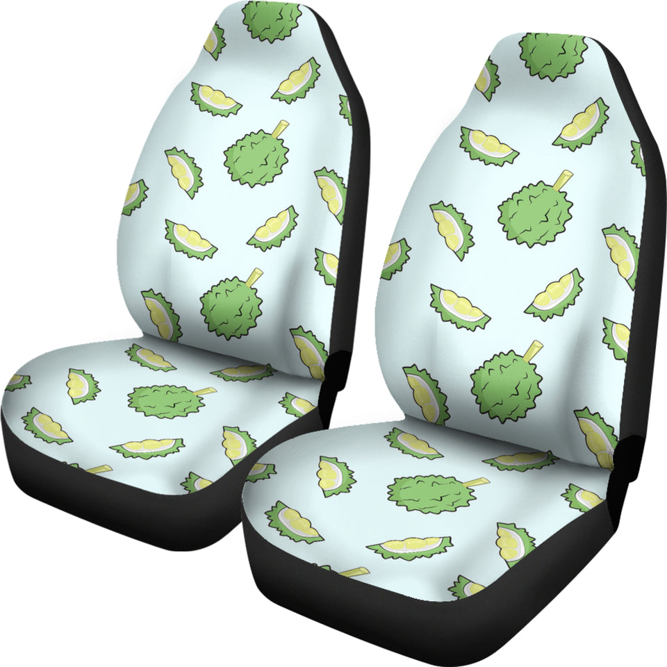 Durian Pattern Blue Background Universal Fit Car Seat Covers