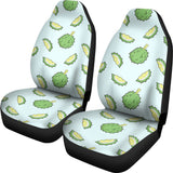 Durian Pattern Blue Background Universal Fit Car Seat Covers
