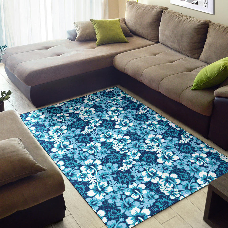 Hibiscus Pattern Print Design 03 Area Rug