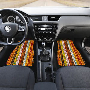 Egypt Hieroglyphics Pattern Print Design 01 Front Car Mats