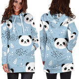 Cute Panda Pattern Women'S Hoodie Dress
