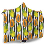 Papaya Design Pattern Hooded Blanket