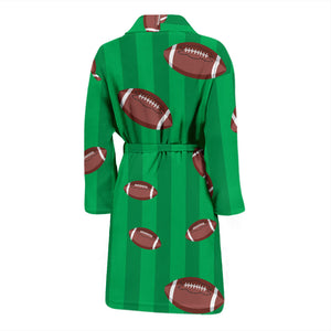 American Football Ball Field Background Men'S Bathrobe