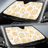 Hand Drawn Onion Pattern Car Sun Shade