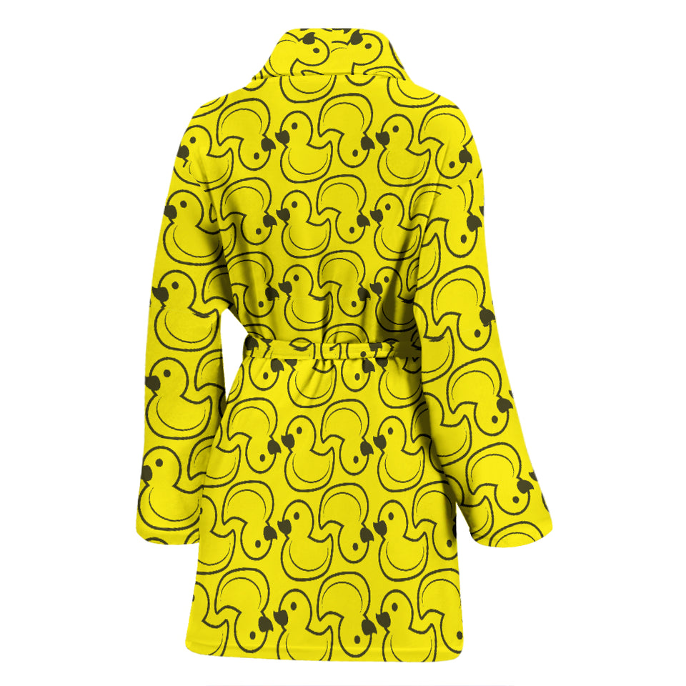 Duck Toy Pattern Print Design 02 Women's Bathrobe