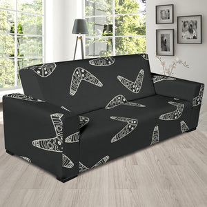 Hand Drawn Boomerang Australian Aboriginal Ornament Sofa Slipcover