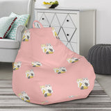 Cute Hamster Cheese Pattern Pink Background Bean Bag Cover