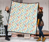 Coral Reef Pattern Print Design 02 Premium Quilt