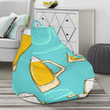 Beer Pattern Green Background Bean Bag Cover