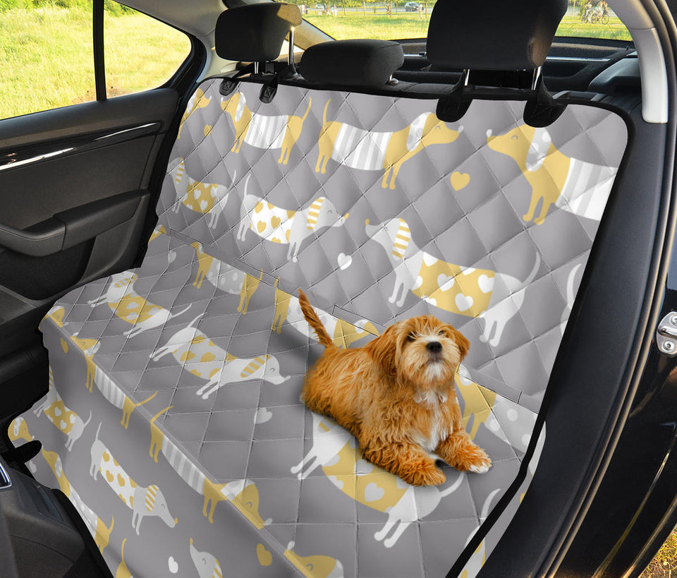 Cute Dachshund Dog Pattern Dog Car Seat Covers