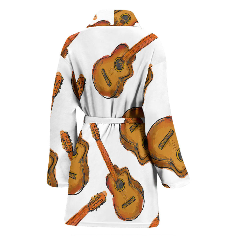 Paint Guitar Pattern Women'S Bathrobe