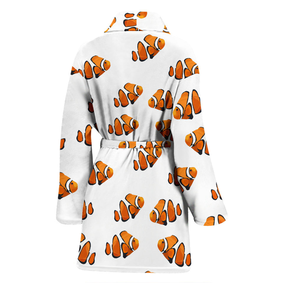 Clown Fish Pattern Print Design 03 Women's Bathrobe
