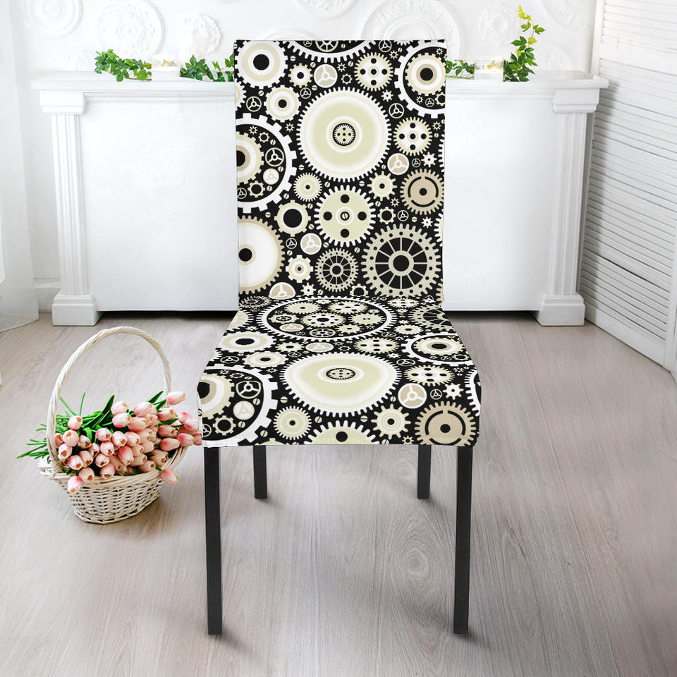 Gear Pattern Print Design 02 Dining Chair Slipcover