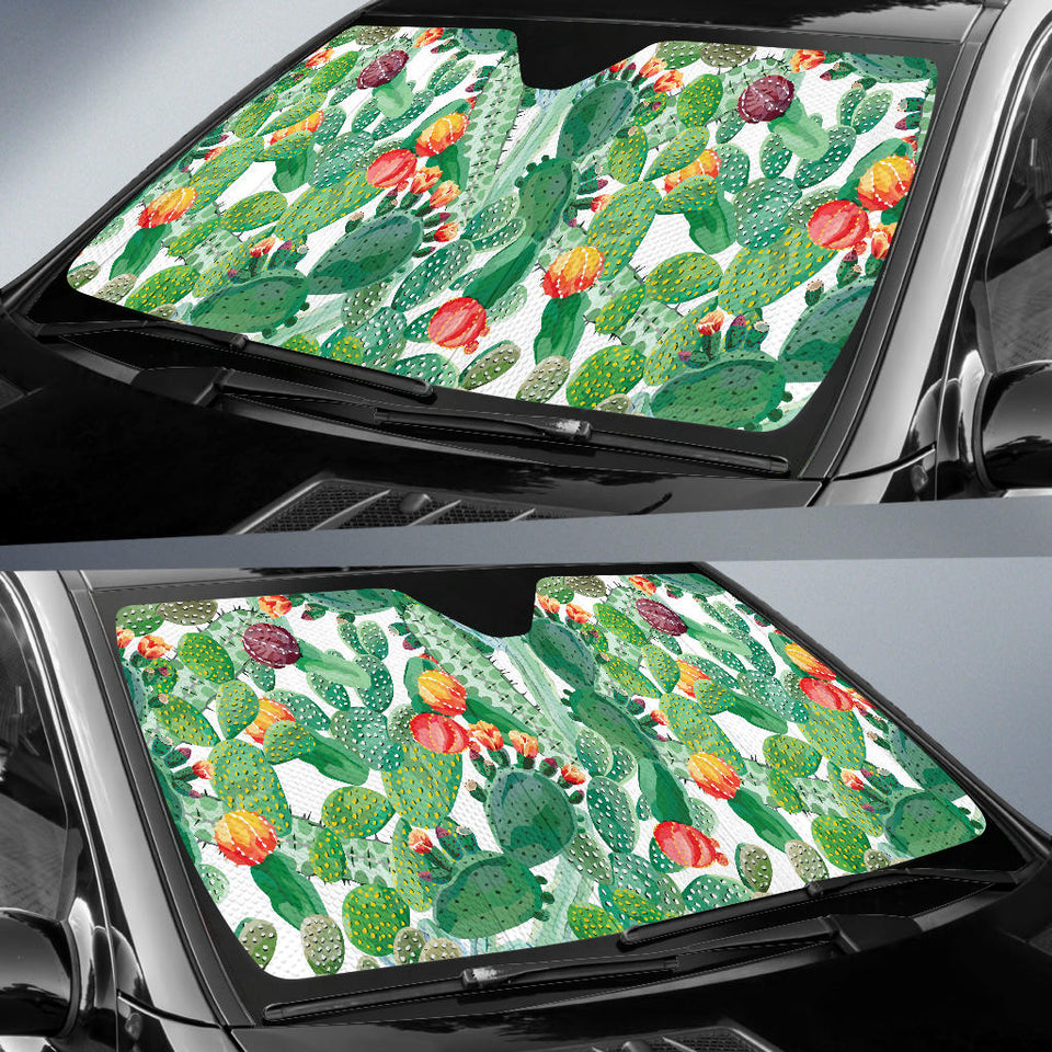 Cactus Design Pattern Copy Car Sun Shade