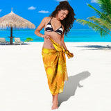 Sun Orange Background Sarong