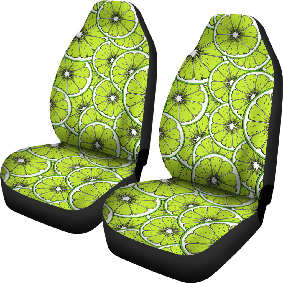 Slices Of Lime Design Pattern Universal Fit Car Seat Covers