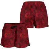 Rose Pattern Print Design 03 Women Shorts