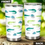 Watercolor Crocodile Pattern Tumbler