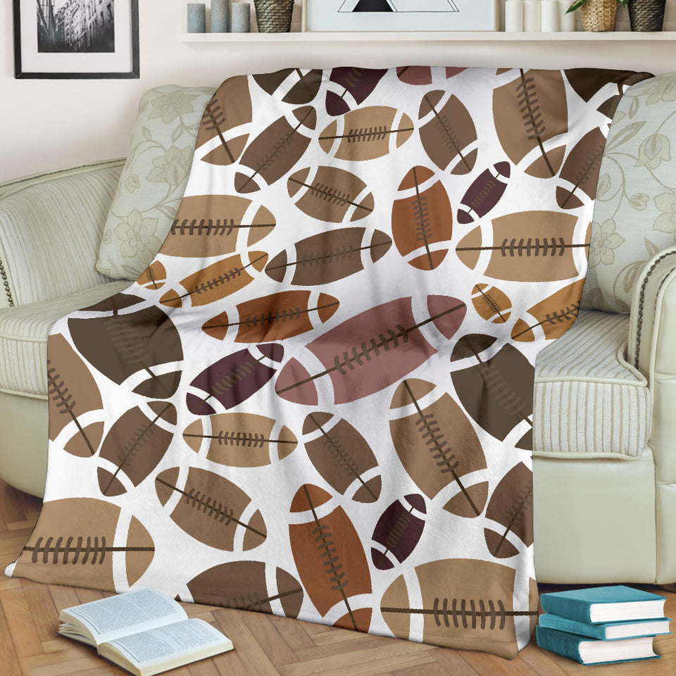 American Football Ball Pattern Premium Blanket