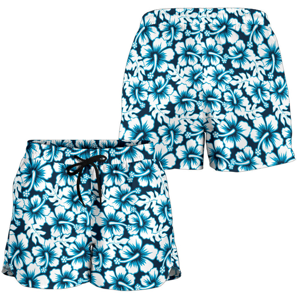 Hibiscus Pattern Print Design 04 Women Shorts