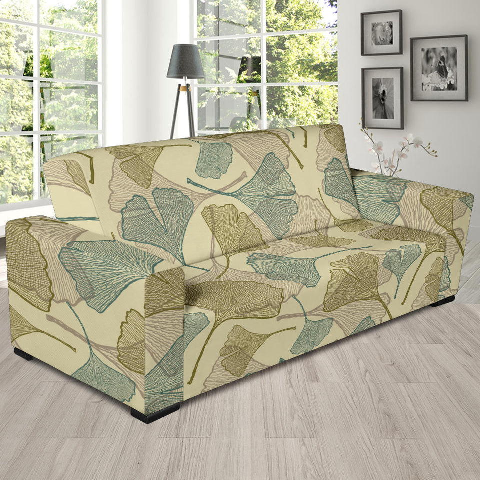 Ginkgo Leaves Design Pattern Sofa Slipcover