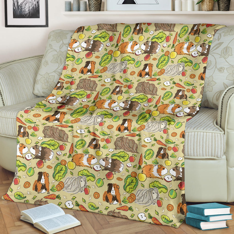 Guinea Pig Pattern Print Design 04 Premium Blanket