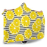 Slice Of Lemon Design Pattern Hooded Blanket