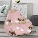 Cute Unicorn Pug Pattern Bean Bag Cover
