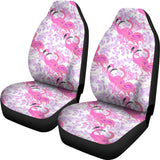 Pink Flamingo Flower Pattern Universal Fit Car Seat Covers