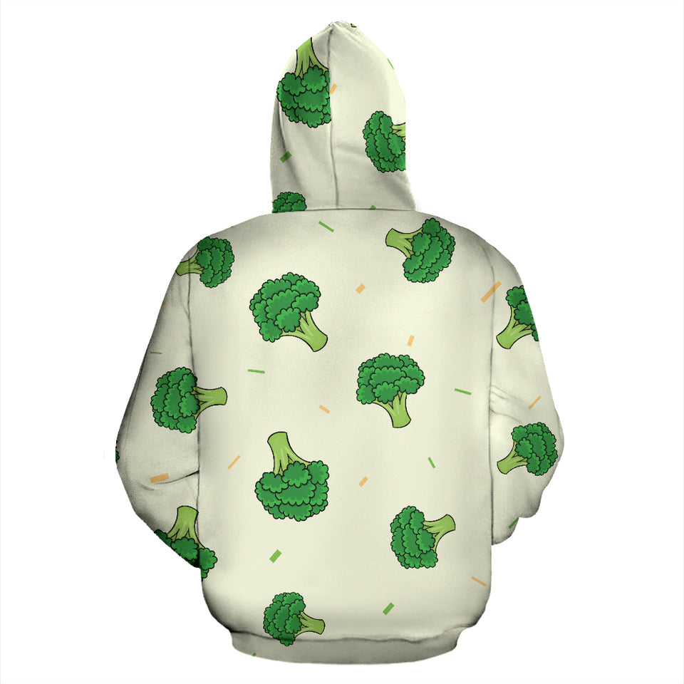 Broccoli Pattern Zip Up Hoodie