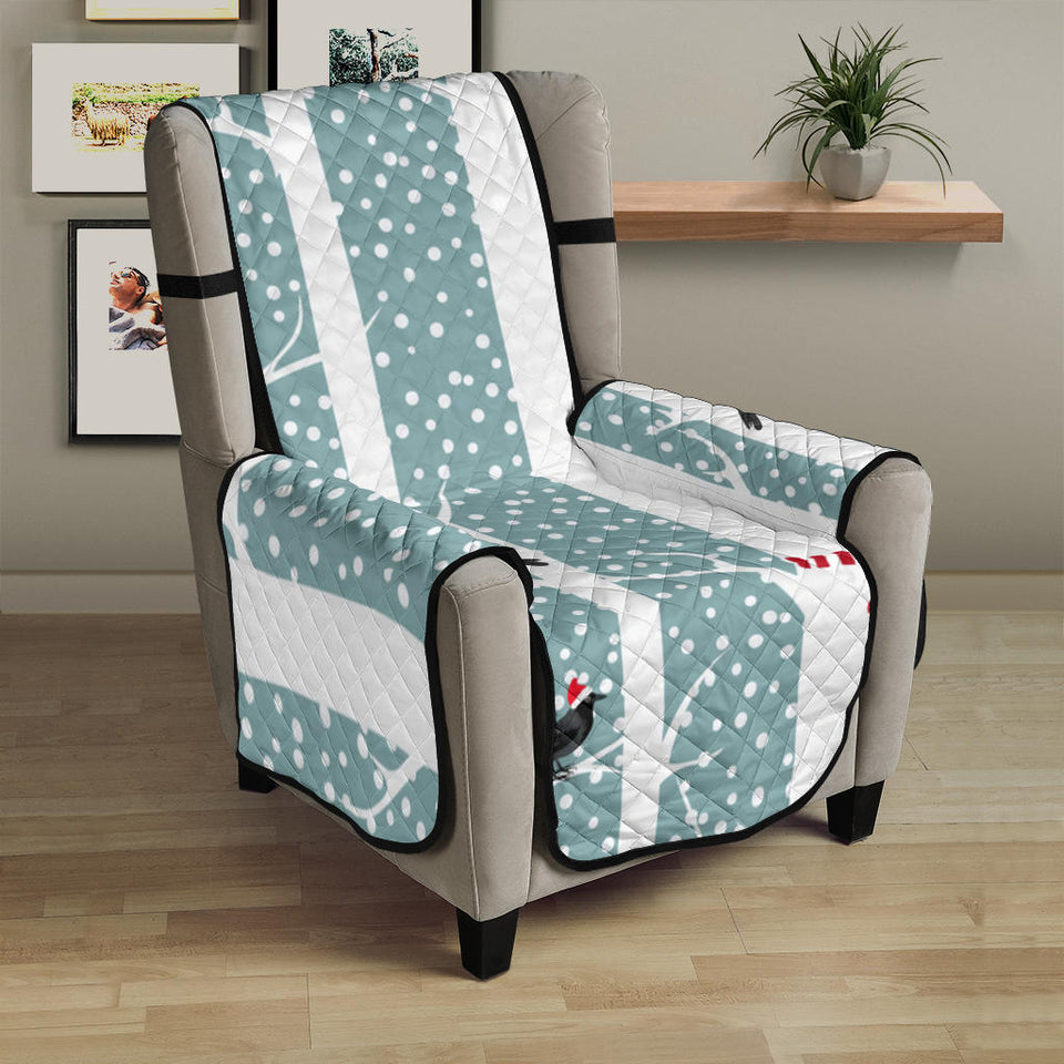 Crows christmas hat scarf Chair Cover Protector