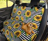 Sunflowers Ribbon Background Dog Car Seat Covers