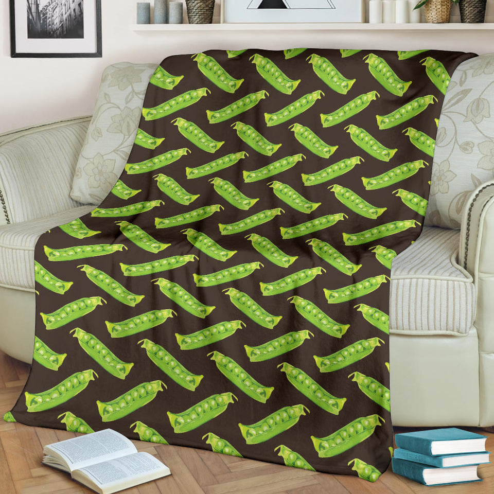 Green Peas Pattern Print Design 05 Premium Blanket