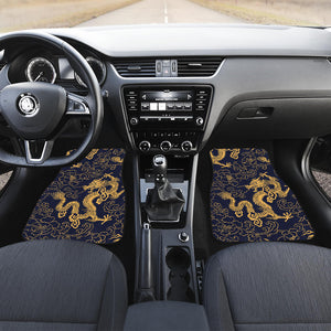 Gold Dragon Pattern Front Car Mats