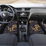 Gold Dragon Pattern Front Car Mats