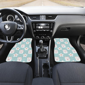 Maneki Neko Lucky Cat Sakura Front Car Mats