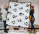 Cute Cows Pattern Premium Quilt