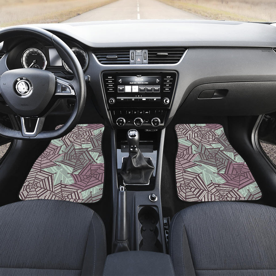 Spider Web Cobweb Design Color Pattern Front And Back Car Mats