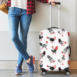 Cool Rooster Chicken Cock Floral Ornament Background Cabin Suitcases Luggages