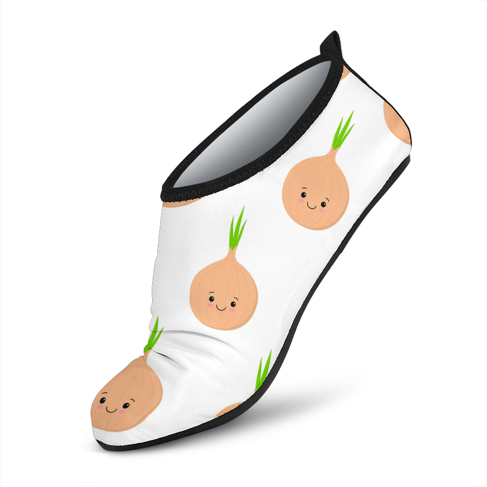 Cute Onions Smiling Faces Aqua Shoes