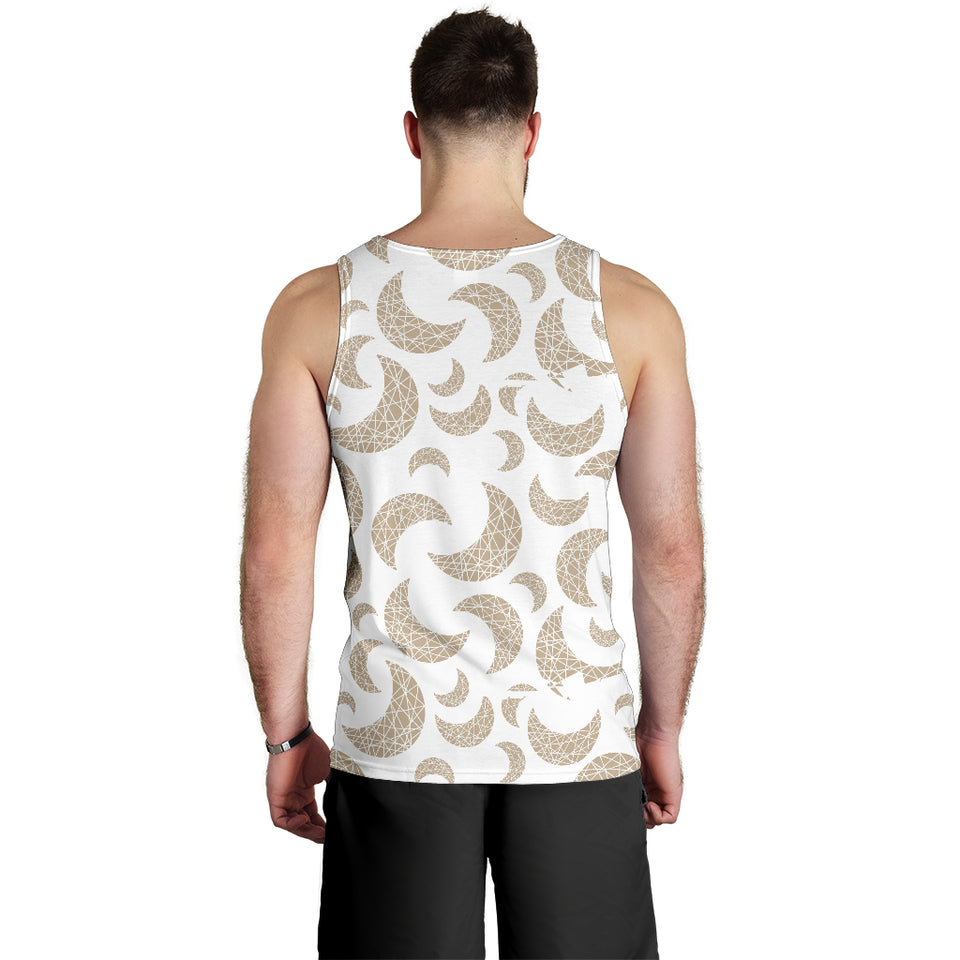 Cool gold moon abstract pattern Men Tank Top