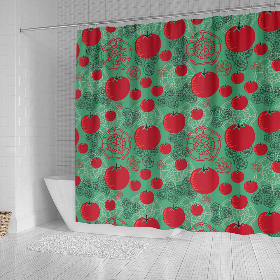 Tomato Design Pattern Shower Curtain Fulfilled In US