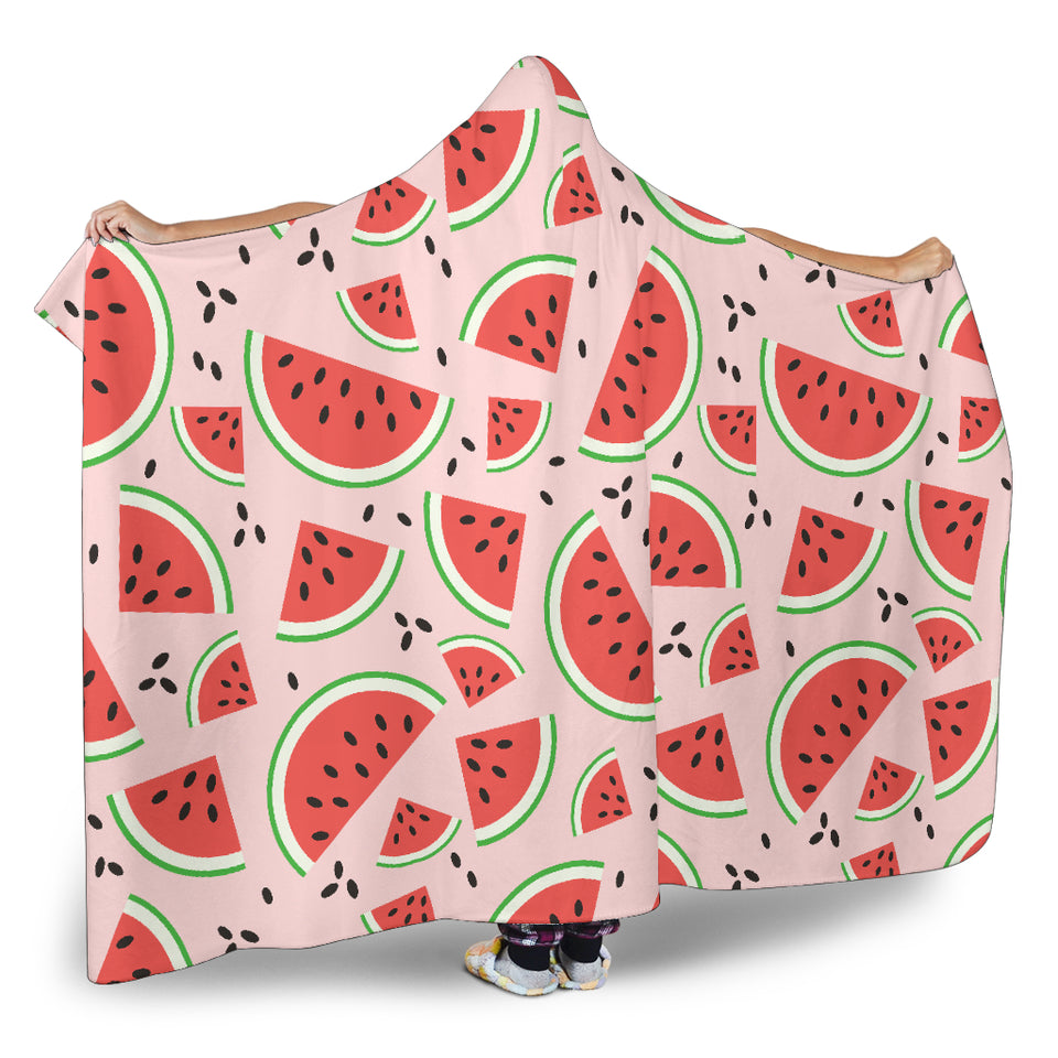 Watermelon Pattern Hooded Blanket
