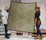 Arabic Star Gold Pattern Premium Quilt