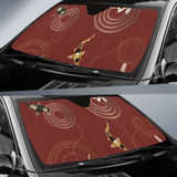 Koi Fish Carp Fish Red Background Car Sun Shade