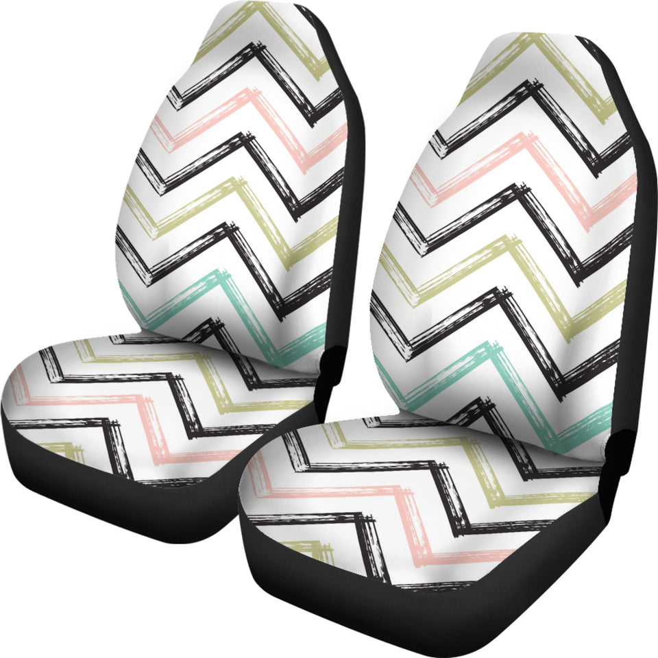 Zigzag  Chevron Paint Pattern  Universal Fit Car Seat Covers