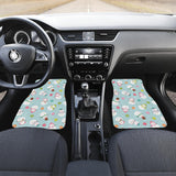 Cute Snowman Snowflake Pattern Front Car Mats